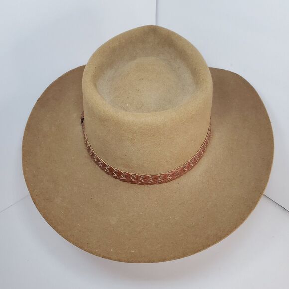 Akubra Snowy River Fur Felt Cowboy Hat (55 Size) Vintage Made In Australia - Picture 6 of 12